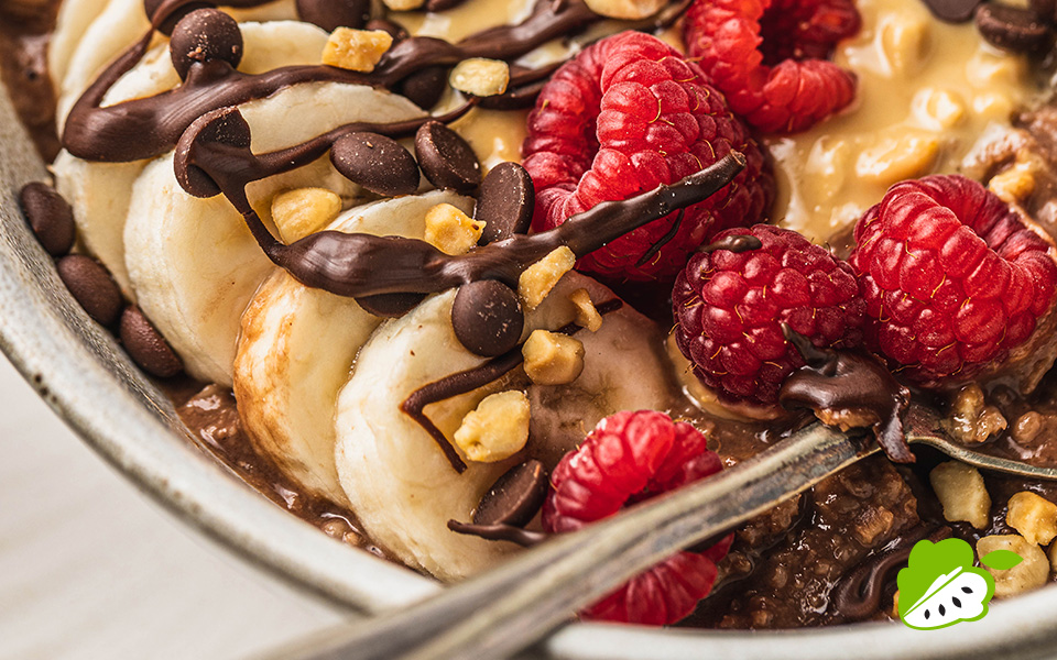 Custard apple cacao peanut butter porridge 003