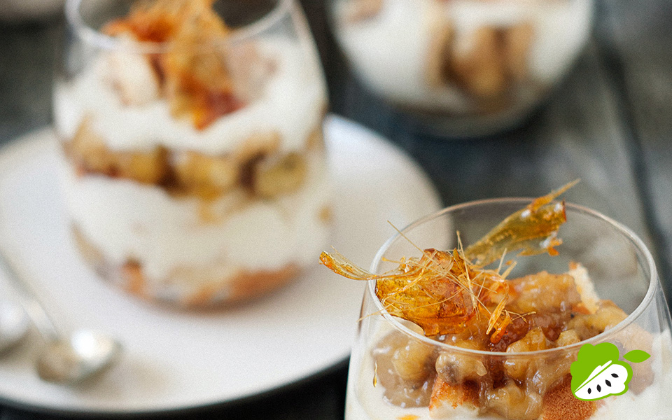 Jamaican Trifle with Caramel Sauce