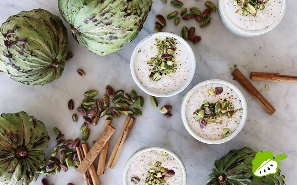 Custard Apple, Coconut & Pistachio Smoothie