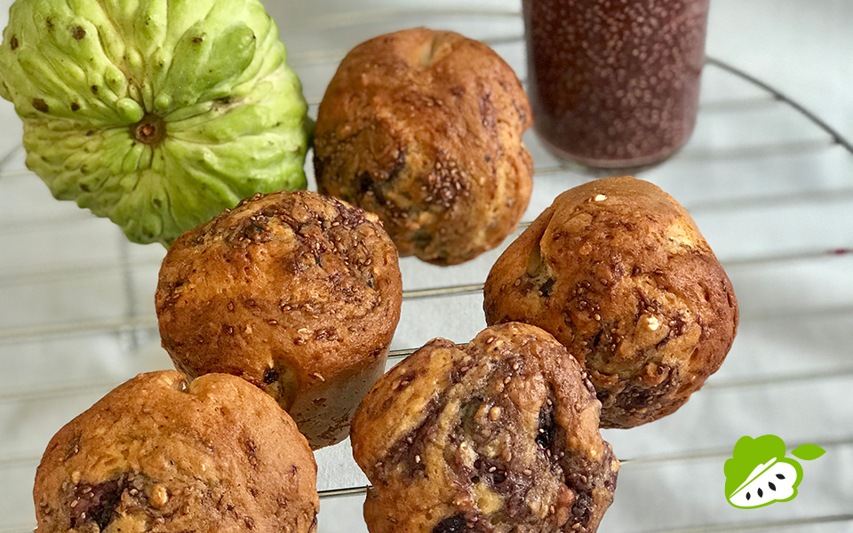 Custard Apple Berry Muffins