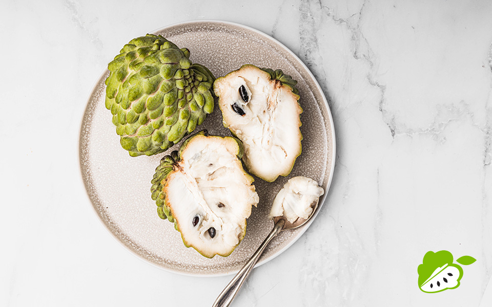 Custard Apple Topped with Raspberries and Muesli